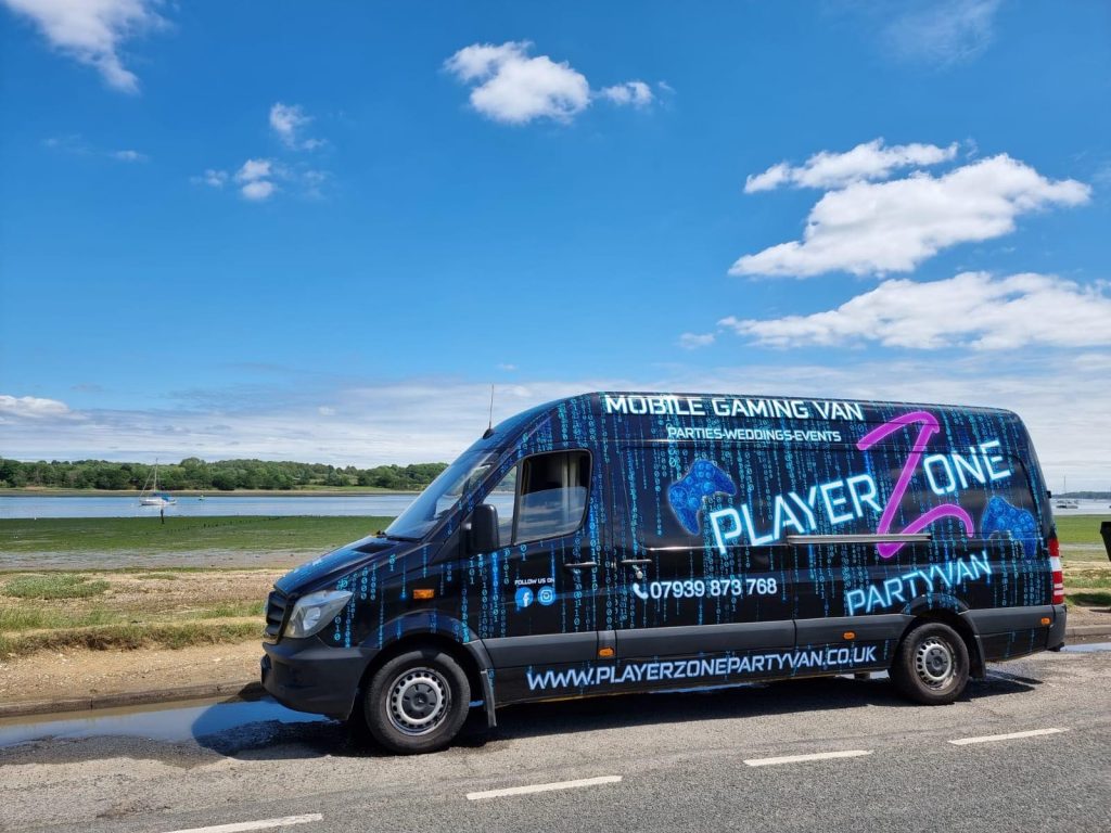 playerzone party van gamer van hire in ipswich